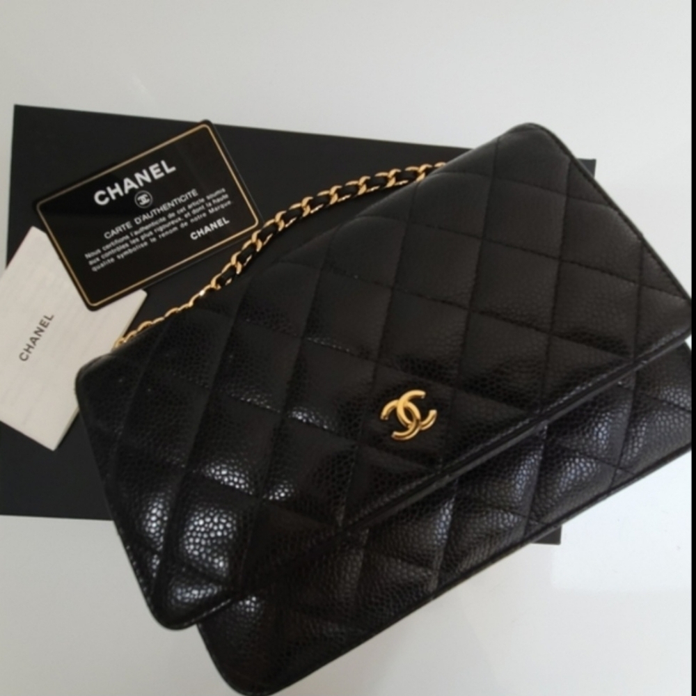 *Sold* Chanel Classic Wallet On Chain Caviar woc Crossbody Flap Bag
